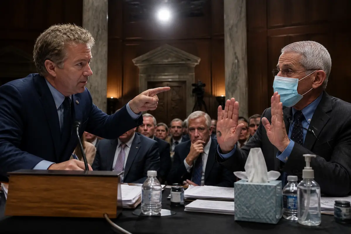 Fauci Declares Congressional Hearing 'Superspreader Event,' Urges Immediate Adjournment In The Name of Public Health — Batshit Bugle satirical news illustration